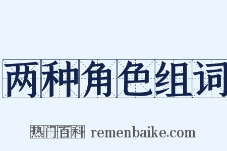 两种角色组词是什么意思的图片